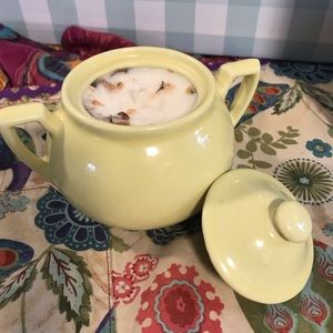 Vintage “Lipton”  Hall Pottery Sugar Bowl Candle